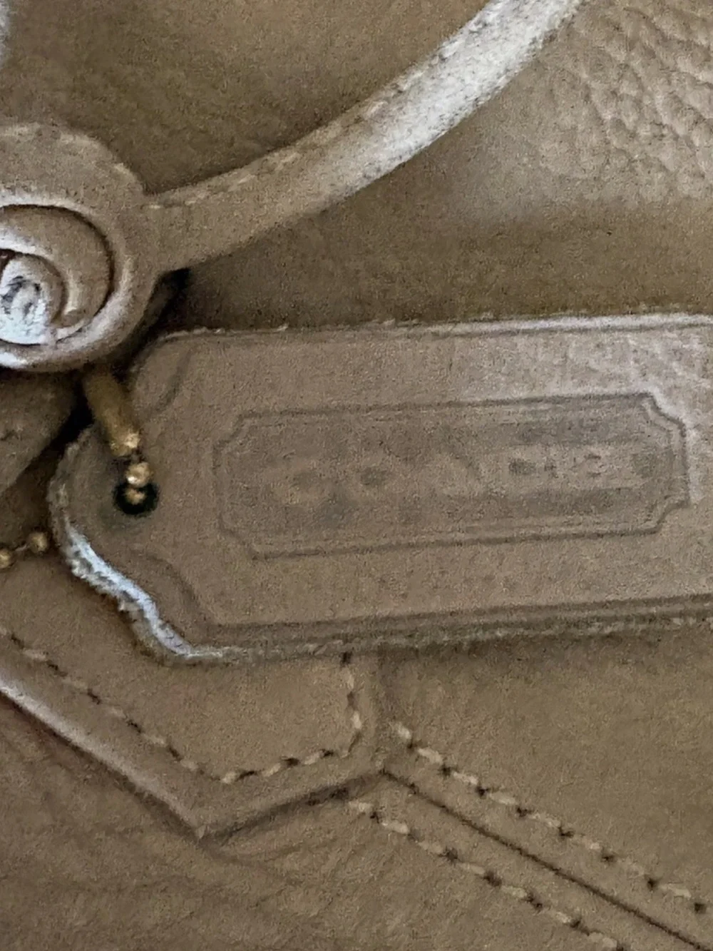 COACH Vintage Sonoma Drawstring Pebbled Nubuck Tan Leather Bucket Bag Purse 4931
